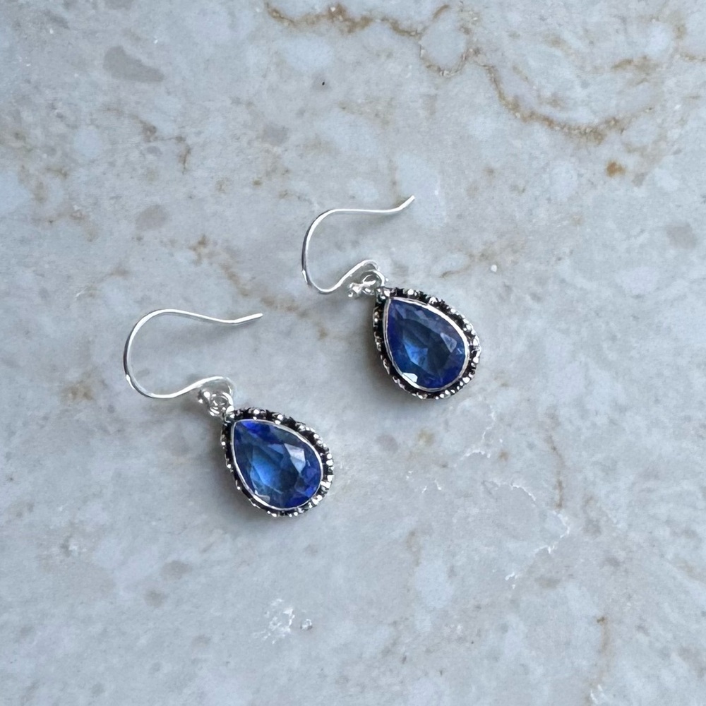 NWOT Sundance Drifting Rain Earrings, Tanzanite, Sterling Silver - Picture 3 of 6